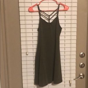 Olive green skater dress